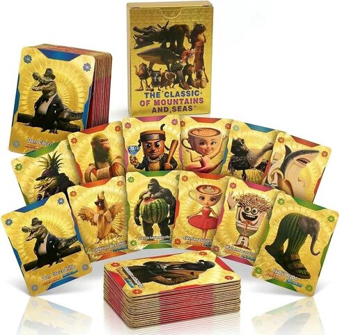 56 PCS Gold Italian Brainrot Cards - Gold Foil Meme Trading Cards Collection - Viral Steal a Brainrot Card Pack for Collectors & Fans - Unique Birthday Gifts & Social Media Prop in Kuwait