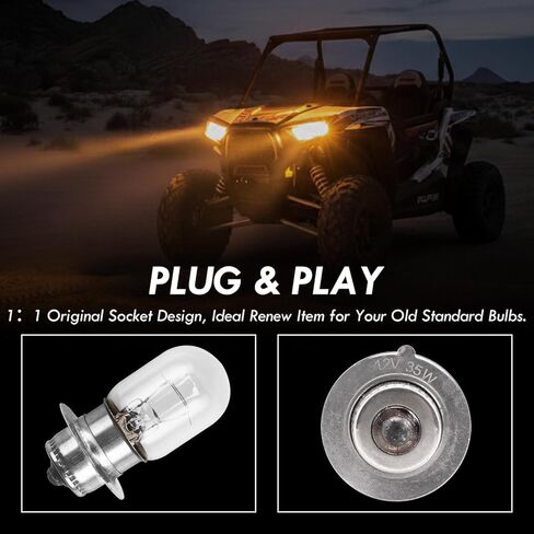 1151 P15S Halogen Bulbs 12V 35W P15S-25-1 for ATV UTV Scooter Moped Motorcycle Golf cart Replacement Lamp, 2 Pcs in Saudi Arabia