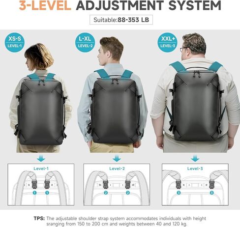 40L Travel Backpack for Men, Fits 17 Inch Laptop Backpack, Water-Resistant, Adjustable Shoulder Straps, Large Weekender for Travel & Commute in Saudi Arabia