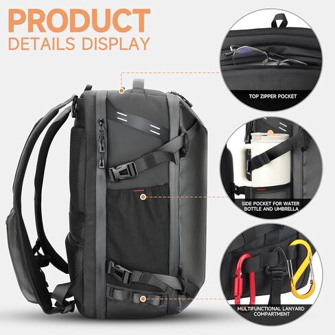 40L Travel Backpack for Men, Fits 17 Inch Laptop Backpack, Water-Resistant, Adjustable Shoulder Straps, Large Weekender for Travel & Commute in Saudi Arabia