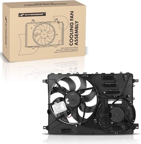 A-Premium Engine Radiator Cooling Fan Assembly Compatible with Select Land Rover Models - Discovery Sport 2015-2023 - Replace# LR044833 in Kuwait