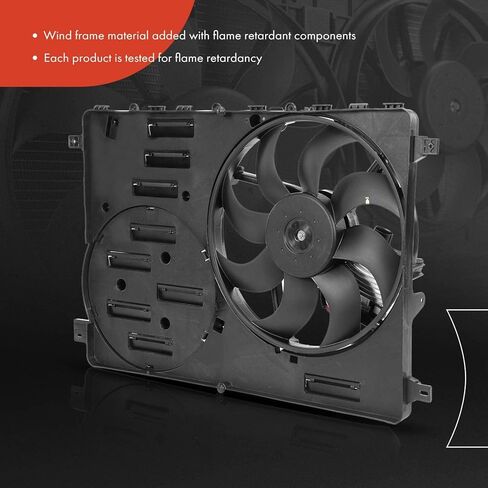 A-Premium Engine Radiator Cooling Fan Assembly Compatible with Select Land Rover Models - Discovery Sport 2015-2023 - Replace# LR044833 in Kuwait