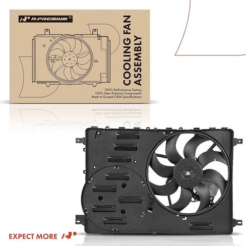A-Premium Engine Radiator Cooling Fan Assembly Compatible with Select Land Rover Models - Discovery Sport 2015-2023 - Replace# LR044833 in Kuwait