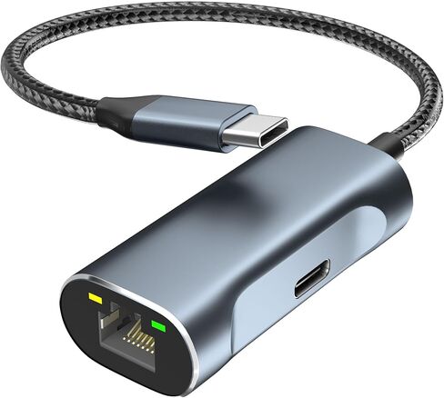 USB C to Ethernet Adapter with 100W Charging Port, Aibilangose1Gbps Ethernet to USB C Adapter, Type-C Gigabit Ethernet LAN Network Adapter with Power Delivery PD for Laptop, MacBook, Dell, iPhone 15 in Saudi Arabia