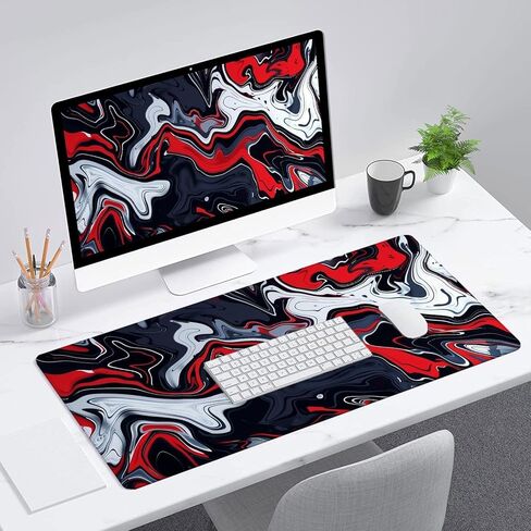 Large Gaming Mouse Pad 31.5 x 11.8 Inch Big Desk Mat with Non-Slip Rubber Base and Stitched Edges, Extended Keyboard Mouse Pad for Gaming Computer Laptop Home Office Desk in Kuwait
