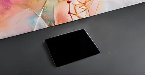 9.5 x 7.9 Inch Non-Slip Mouse Pad, 0.2 Inch Thick Rubber Base with Premium Textured Surface, Washable Portable Gaming Desk Mat for Laptop Desktop Home Office Wireless Mouse Travel, Black in Kuwait