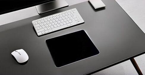 9.5 x 7.9 Inch Non-Slip Mouse Pad, 0.2 Inch Thick Rubber Base with Premium Textured Surface, Washable Portable Gaming Desk Mat for Laptop Desktop Home Office Wireless Mouse Travel, Black in Kuwait