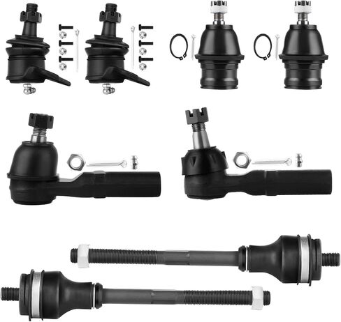 Front Inner Outer Tie Rod End fit 1997 1998 1999 for Dodge Dakota 4WD 1998 1999 for Dodge for Durango 4WD K7242 K7267 ES3398 ES3446 ES3447, Suspension Kit with Upper Lower Ball Joint - 8pc Set in Saudi Arabia