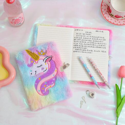 inheming Unicorn Notebook with Heart Shaped Lock, Cute Diary for Women Writing Travel Work Planner Organizer Secret Notebook in Kuwait