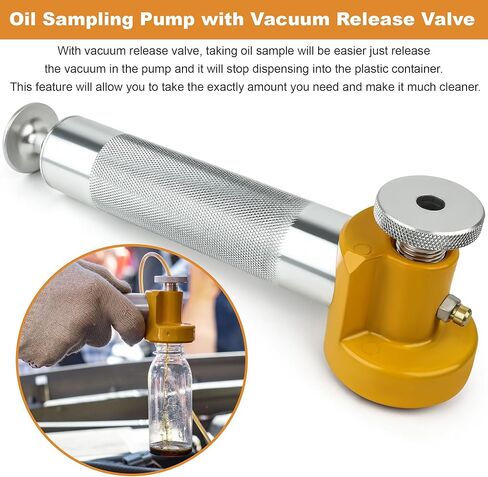 Oil Sampling Pump with Vacuum Release Valve - Compatible with 5/16-inch Hose, 3/16-inch Hose and 1/4-inch Hose (Most commonly Used) in Kuwait