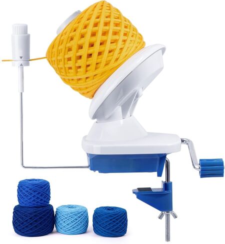Caydo Yarn Winder Crochet Kit, Electric Yarn Ball Winder for Crocheting & Pom Pom Maker & Crochet Tool Set, Automactic Yarn Cake Winder Crochet Supplies, Perfect Present for Knitting Enthusiast in Saudi Arabia