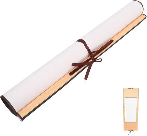 مخطوطات ورقية فارغة 15 × 46 بوصة التمرير ملفوفة على قضيب الخشب للكتابة ، الرسم ، الخط ، وعود الزفاف ، والدعوة ، ومهرجانات عصر النهضة in Kuwait