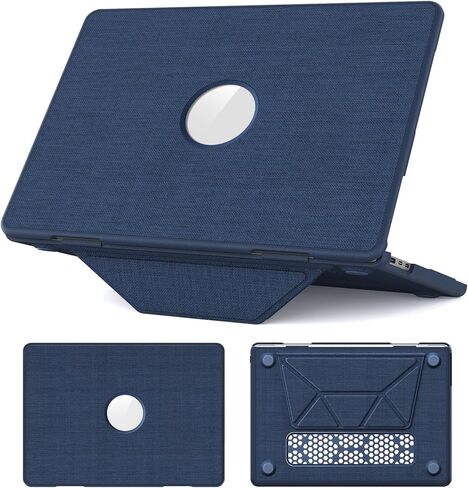 حافظة Batianda Premium PU من الجلد لجهاز MacBook Pro الجديد 13 بوصة 2020 2022 موديل A2338 M2 A2251 A2289 حامل مغناطيسي قابل للطي (يحمل 20 رطلاً) وبطانة من الألياف الدقيقة - غطاء واقٍ للأعمال، وردي in Kuwait