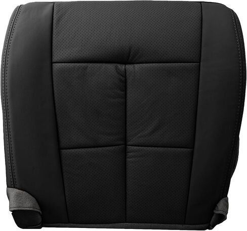 Passenger Side Bottom Replacement Perforated Leather Seat Cover Black Compatible with Lincoln Navigator 2007 2008 2009 2010 2011 2012 2013 2014 in Kuwait