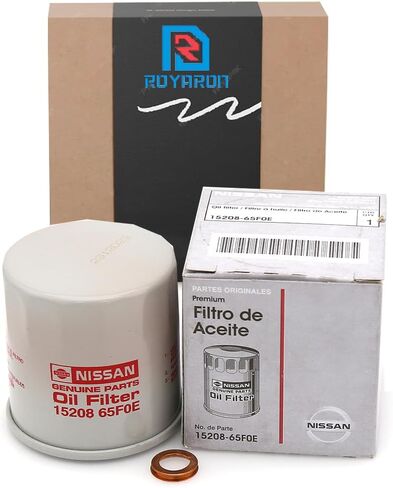Engine Oil Filter 15208-65F0E with Oil Drain Plug Gasket 11026-JA00A – Genuine OEM Replacement Oil Change Service Kit for Nissan/Infiniti Select Models in Saudi Arabia