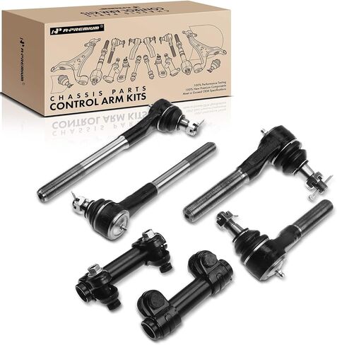 A-Premium Set of 6, Front Inner & Outer Tie Rod End Kit, Compatible with Dodge Ram 1500 2000-2001, Ram 2500 2000-2002, Ram 3500 2000-2002, RWD Only in Kuwait