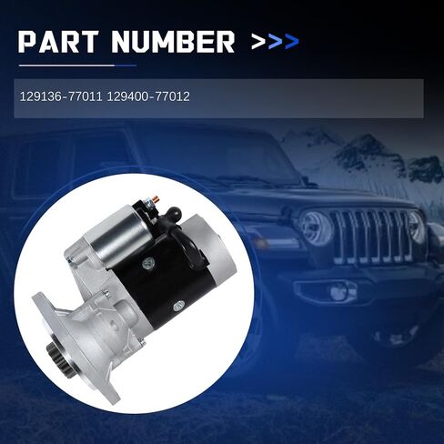 129136-77011 129400-77012 Starter Motor 12V 15T OEM Direct Replacement for Komatsu PC35 PC40 PC50 Excavator Yanmar 4TN78 4TN82 Engine Heavy Duty in Kuwait