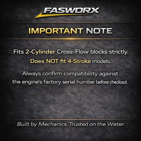 FASWORX Powerhead Gasket Set for Johnson Evinrude 9.9HP 10HP 14HP 15HP Outboards 1974-1992, Cylinder Crankcase Rebuild Kit Replaces OMC BRP OEM 394546 0394546 391507, 2-Stroke Only in Kuwait