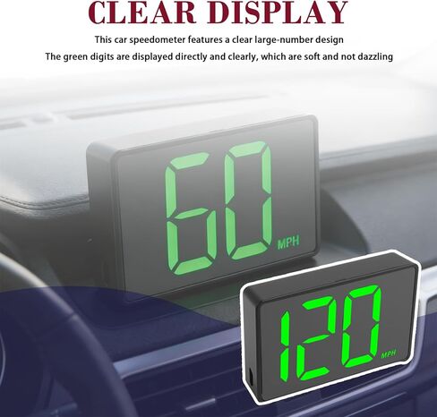 GPS Speedometer MPH with HD Large Font Display,USB Plug & Play Digital Speedometer for Car with USB Port Connection,Portable Car Speedometers Automotive Accessories in Kuwait