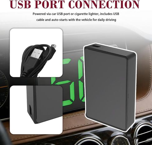 GPS Speedometer MPH with HD Large Font Display,USB Plug & Play Digital Speedometer for Car with USB Port Connection,Portable Car Speedometers Automotive Accessories in Kuwait