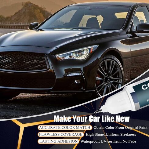 Car Touch up Paint(QAK Glacier White) Compatible with INFINITI, Car Paint Pen Scratch Repair Two-In-One Touch Up Paint, Premium Car Scratch Remover for Deep Scratches in Saudi Arabia