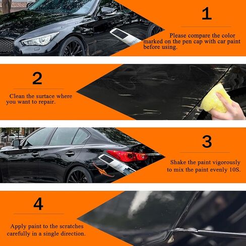 Car Touch up Paint(QAK Glacier White) Compatible with INFINITI, Car Paint Pen Scratch Repair Two-In-One Touch Up Paint, Premium Car Scratch Remover for Deep Scratches in Saudi Arabia