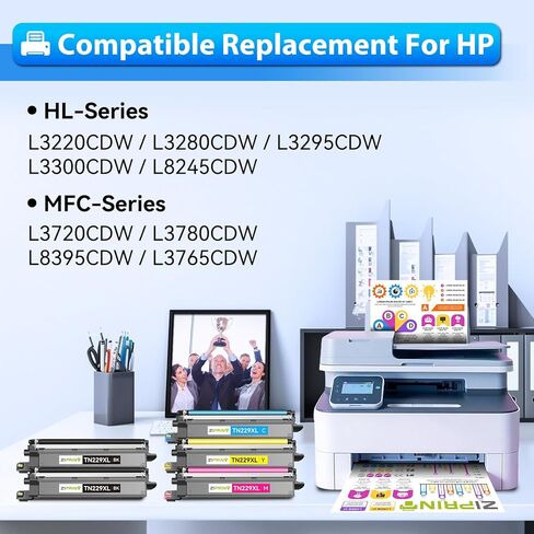 ZIPRINT TN229 TN229XL Toner Cartridges Compatible Replacement for Brother MFC-L3780CDW Toner Cartridges MFC-L3720CDW HL-L3280CDW HL-L3220CDW HL-L3300CDW HL-L3295CDW Printer (TN229XL 5 Pack) in Saudi Arabia