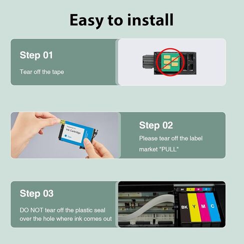 Paeolos Remanufactured Ink Cartridge Replacement for Epson 222 Ink Cartridges Combo Pack XP5200 Work for Expression Home XP-5200 Workforce WF-2960 WF2960 Printer Multipack, Black Cyan Magenta Yellow in Saudi Arabia