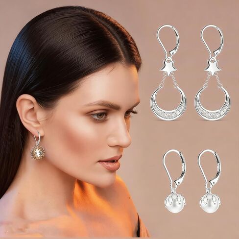 50 PCS Stainless Steel Earring Hooks Silver Earring Hooks for Jewelry Making Leverback Earrings for Women Earrings Hook Making Repair Supplies French Ear Wire Findings for Women DIY Crafts Jewelry in Kuwait