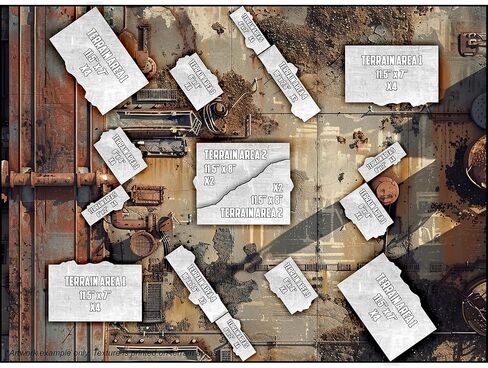 40K 11th Edition Neoprene Terrain Area Footprints – Industrial in Kuwait
