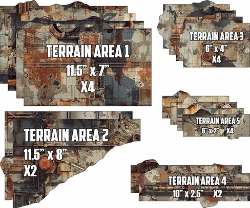 40K 11th Edition Neoprene Terrain Area Footprints – Industrial in Kuwait
