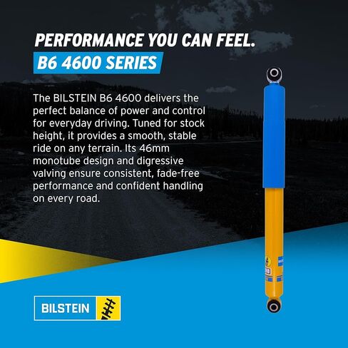 Bilstein Pair of Rear B6 4600 Series Shocks Compatible with 2019-2025 Silverado/Sierra 1500 w/o Active Ride Control Suspension and with 0" Rear Lift excl. Trail Boss Models in Kuwait