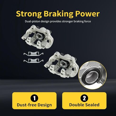Rear Left & Right Brake Calipers Fit for Dodge Durango 2011-2020 V6 3.6L/ V8 5.7L, Jeep Grand Cherokee WK2 2011 2012 2013 2014 2015 2016 2017 2018 2019 2020 18-B5300 18-B5301 in Saudi Arabia