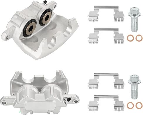 Front Brake Calipers for Dodge Charger 2006-2021, Challenger 09-20, for Chrysler 300 05-20, 200 13-14, for Magnum/Avenger/Caliber, Driver & Passenger Side, Replace 18-5016 18-5017, 2PCS w/Bracket in Saudi Arabia