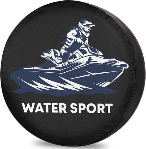 Camper Spare Tire Cover Jet Ski Sport RV Tire Cover Sunproof DustProof Universal for Trailer SUV Camp Travel Trailer 12" 13" 14" 15" 16" 17 Inch in Saudi Arabia