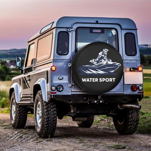 Camper Spare Tire Cover Jet Ski Sport RV Tire Cover Sunproof DustProof Universal for Trailer SUV Camp Travel Trailer 12" 13" 14" 15" 16" 17 Inch in Saudi Arabia