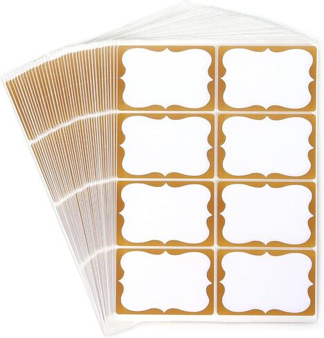 ZZTX Name Tag Stickers, 2"x 3" Name Labels, Blank Write-On Decorative Self-Adhesive Stickers for Gift, Storage, Office & School Organization, 320 Pack in Kuwait