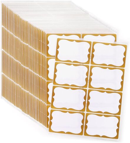 ZZTX Name Tag Stickers, 2"x 3" Name Labels, Blank Write-On Decorative Self-Adhesive Stickers for Gift, Storage, Office & School Organization, 320 Pack in Kuwait