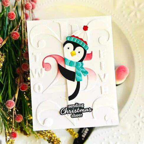 Penguin Metal Die Cuts Dies Stencil, Penguin Cutting Dies Cut Stencils DIY Scrapbooking Cards Photo Album Craft Decorative Embossing Paper Dies for Album Card Scrapbooking Making in Kuwait