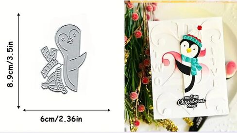 Penguin Metal Die Cuts Dies Stencil, Penguin Cutting Dies Cut Stencils DIY Scrapbooking Cards Photo Album Craft Decorative Embossing Paper Dies for Album Card Scrapbooking Making in Kuwait