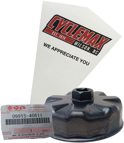 Cyclemax One Pack compatible with Suzuki Oil Filter Socket Gsxr Gsx Dl Vl Vs Sv Tl Boulevard 09915-40611 Contains One Oil Filter Socket and a Funnel in Kuwait