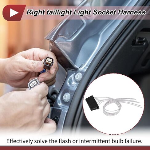 Right Tail Light Socket Wiring for Mercedes-Benz C-Class W204 Saloon 2012-2014 No.2048202577 Bulb Pigtail Harness ​Pre-Wired Plug Heat Shrink Tubing in Kuwait
