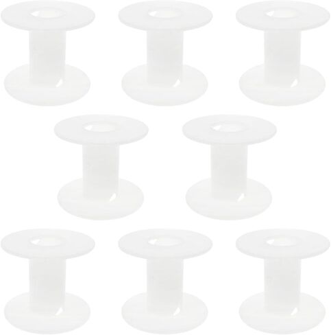 Xhziy White Plastic Spool Empty Plastic Spool 71mm / 2.8 inches Empty Spool Spindle Tool for String with Beads Spool Rope in Kuwait