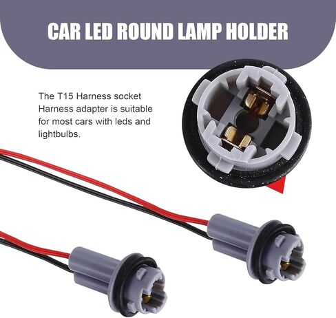 2 PCS Car T10 T13 T15 Bulb Sockets, 168 194 175 2825 W5W Lamp Holder Connector, Plug and Play Shock Resistant Socket Assembly, Retrofit Connector for Most LED & Bulbs (Gray) in Saudi Arabia