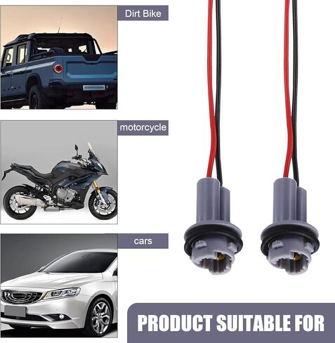 2 PCS Car T10 T13 T15 Bulb Sockets, 168 194 175 2825 W5W Lamp Holder Connector, Plug and Play Shock Resistant Socket Assembly, Retrofit Connector for Most LED & Bulbs (Gray) in Saudi Arabia