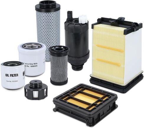 طقم خدمة فلتر الصيانة مناسب لـ Bobcat S450 S510 S530 S550 S570 S590 S595 S630 S650 T450 T550 T590 T595 T630 T650 يستبدل # 7286322 7221934 7023589 6692337 6727475 in Kuwait