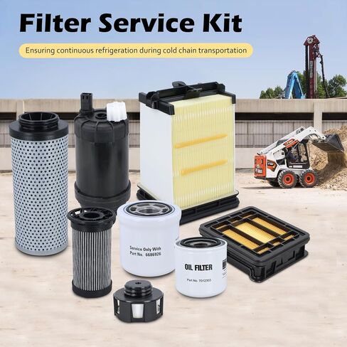 طقم خدمة فلتر الصيانة مناسب لـ Bobcat S450 S510 S530 S550 S570 S590 S595 S630 S650 T450 T550 T590 T595 T630 T650 يستبدل # 7286322 7221934 7023589 6692337 6727475 in Kuwait