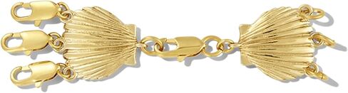 Shell Layering Necklace Clasp for Women – 3-Year Color Guarantee – Waterproof, Non-Tarnish, Hypoallergenic, Gold PVD Coated – Perfect for Beach, Weddings, Holiday Gifts – Layer Up to 3 Necklaces in Saudi Arabia