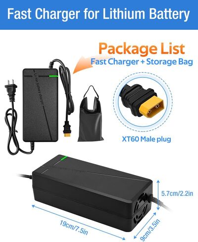 84V 5A Fast Charger with XT60 Male Plug for 72V Lithium Battery, 72V Charger with Cooling System in Kuwait