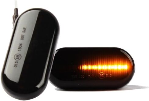 AJHLJ® 2 قطعة LED علامة جانبية ديناميكية مصباح إشارة الانعطاف لنيسان 350Z Z33 فرونتير D40 مكعب Z11 Latio C11 Xterra Pathfinder R51 ضوء إشارة الانعطاف (أسود) in Kuwait
